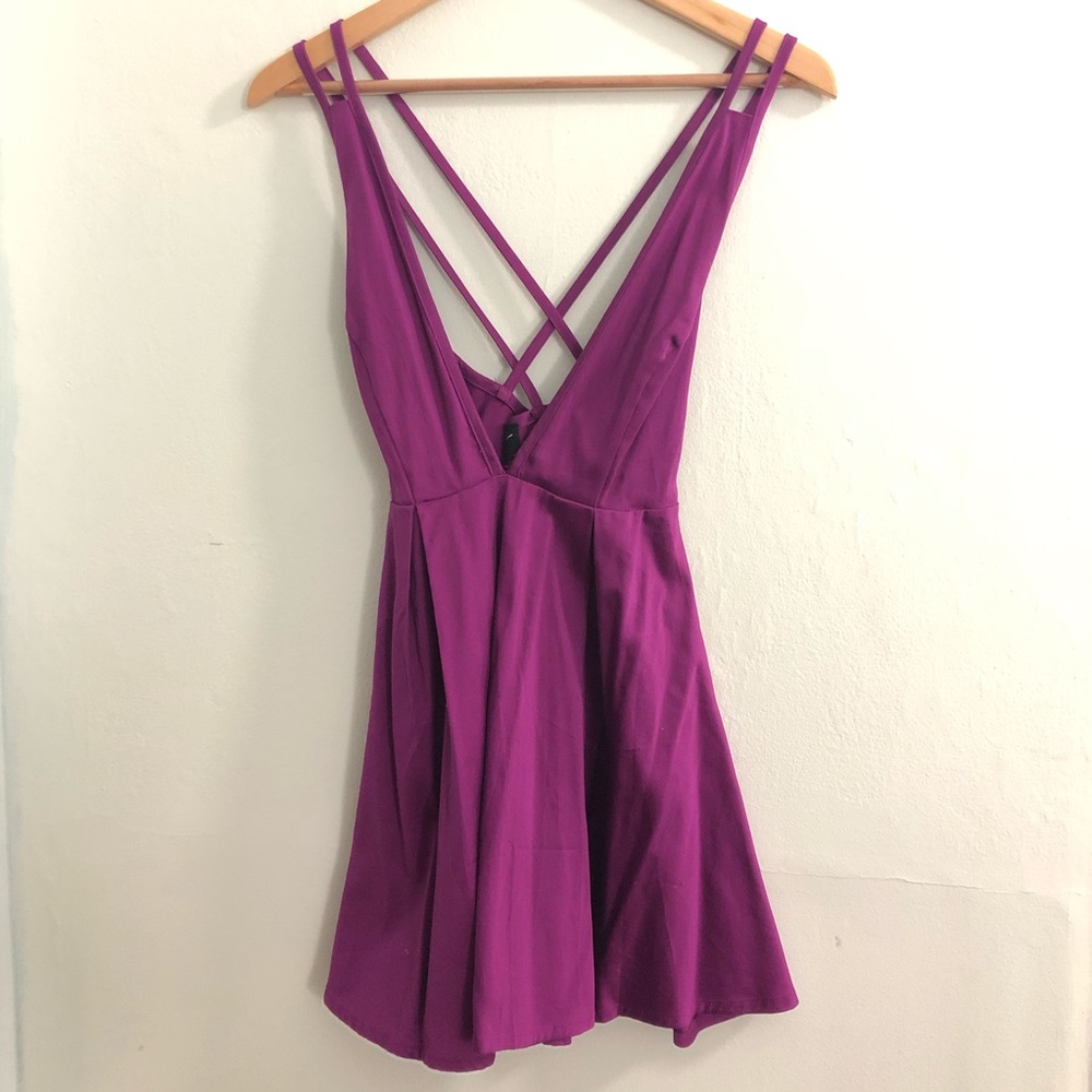 Nasty Gal Plunging Skater Dress